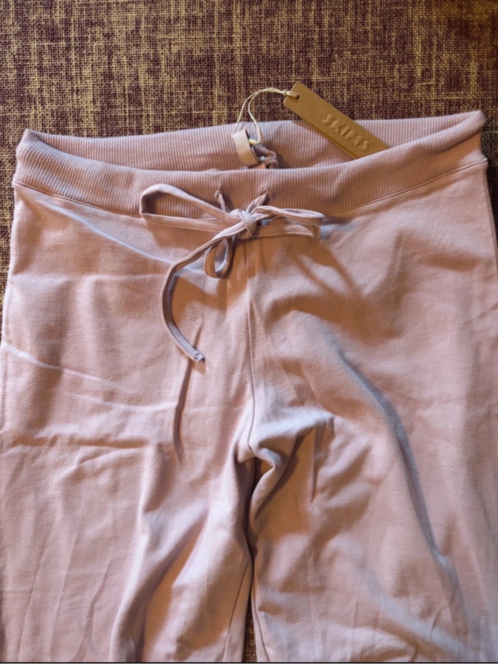 SKIMS Cotton Jersey Straight Leg Pants Dusk XS NWT, no flaws